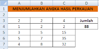 Menjumlahkan angka Excel